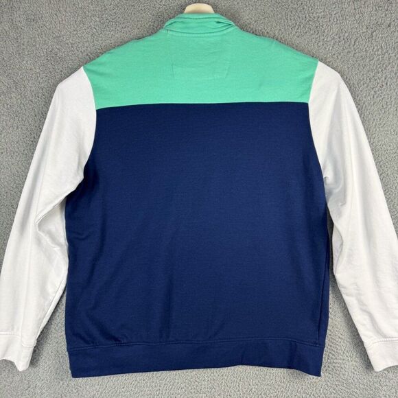 Chaps Sweater Mens 2XL Blue White Preppy Outdoor Fishing Camping Hiking‎ 1/4 Zip - Picture 7 of 13